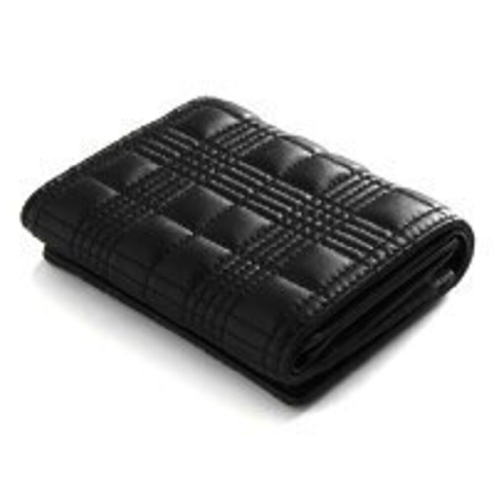 Burberry Check Lola Black Wallet Quilted COMPACT Trifold - Picture 5 of 5
